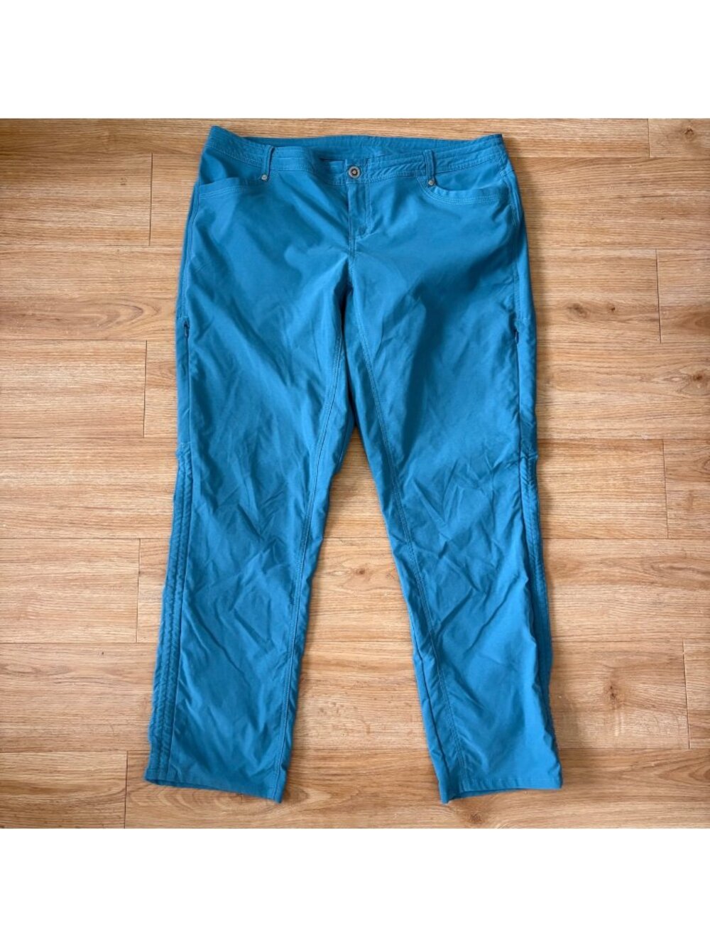 Kuhl Athletic Performance Blend Mid Rise Trekr Pants Blue Women’s Size 16 Short